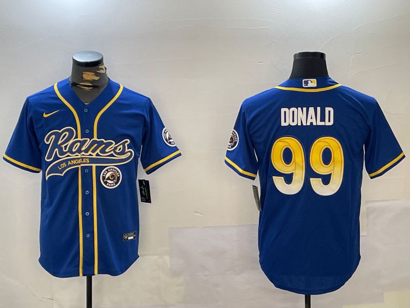 Men Los Angeles Rams #99 Donald Joint Name 2024 Nike Limited NFL Jersey style 3